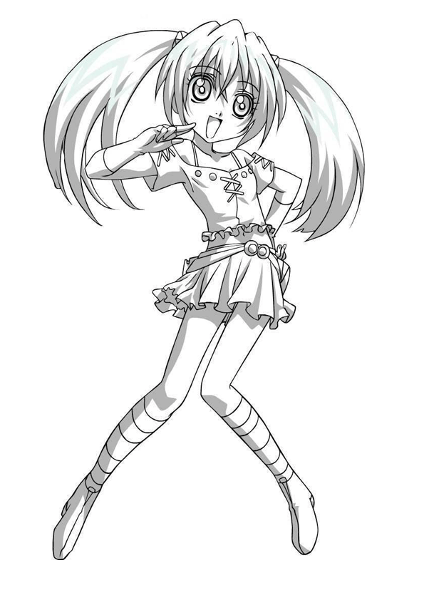 Colorea a Juno, una fan de los Bakugan