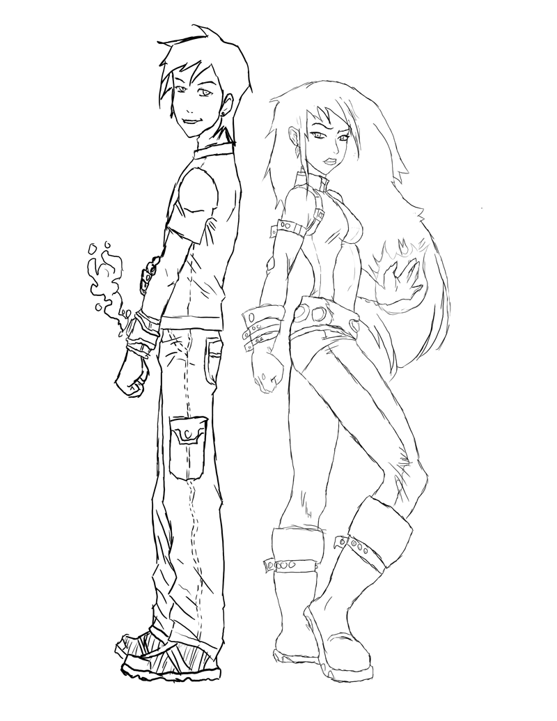 Ben y Gwen dibujos para colorear de ben 10
