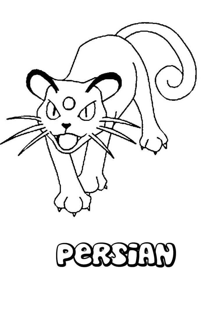 Persian pokemon para colorear