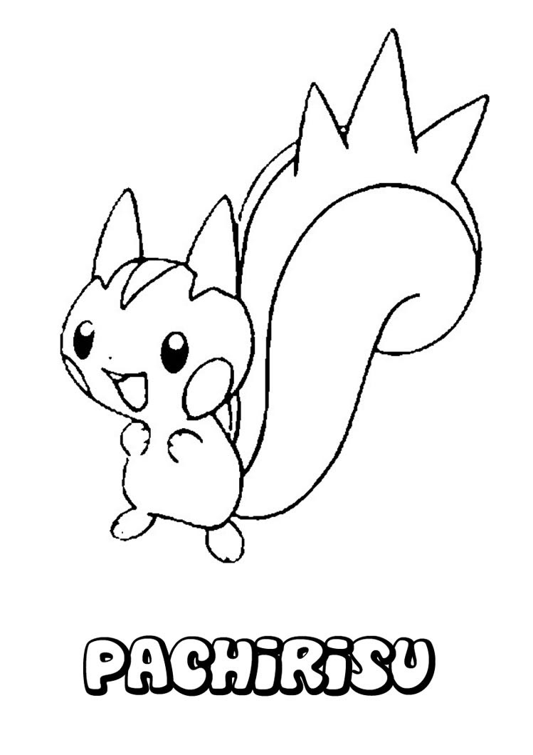 Pokemon Pachirisu para colorear