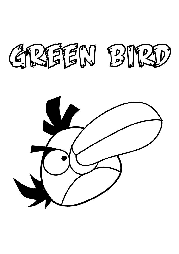 Dibujo para colorear Green Bird - Angry Bird